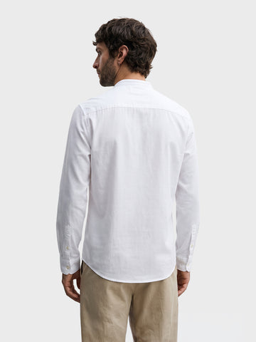 Men's White Slim Fit Solid Casual Shirt