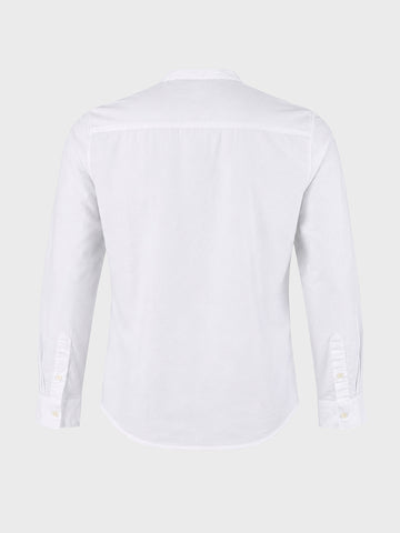 Men's White Slim Fit Solid Casual Shirt