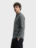 Men's Grey Slim Fit Solid Casual Shirt