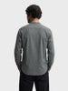 Men's Grey Slim Fit Solid Casual Shirt