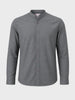 Men's Grey Slim Fit Solid Casual Shirt