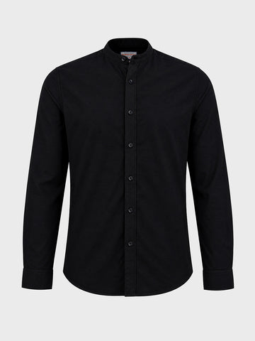 Men's Black Slim Fit Solid Casual Shirt