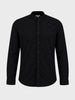 Men's Black Slim Fit Solid Casual Shirt