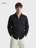 Men's Black Slim Fit Solid Casual Shirt
