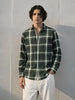 Men's Green Slim Fit Checkered Casual Shirt