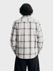 Men's Grey Slim Fit Checkered Casual Shirt