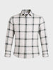 Men's Grey Slim Fit Checkered Casual Shirt