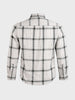 Men's Grey Slim Fit Checkered Casual Shirt