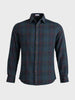 Men's Green Slim Fit Checkered Casual Shirt