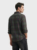 Men's Green Slim Fit Checkered Casual Shirt