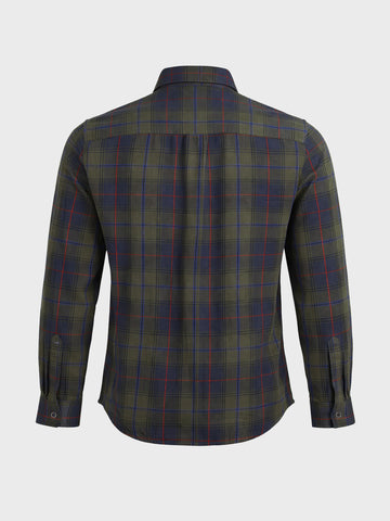 Men's Green Slim Fit Checkered Casual Shirt