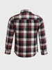 Men's Maroon Slim Fit Checkered Casual Shirt