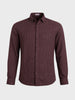 Men's Maroon Slim Fit Checkered Casual Shirt