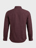 Men's Maroon Slim Fit Checkered Casual Shirt