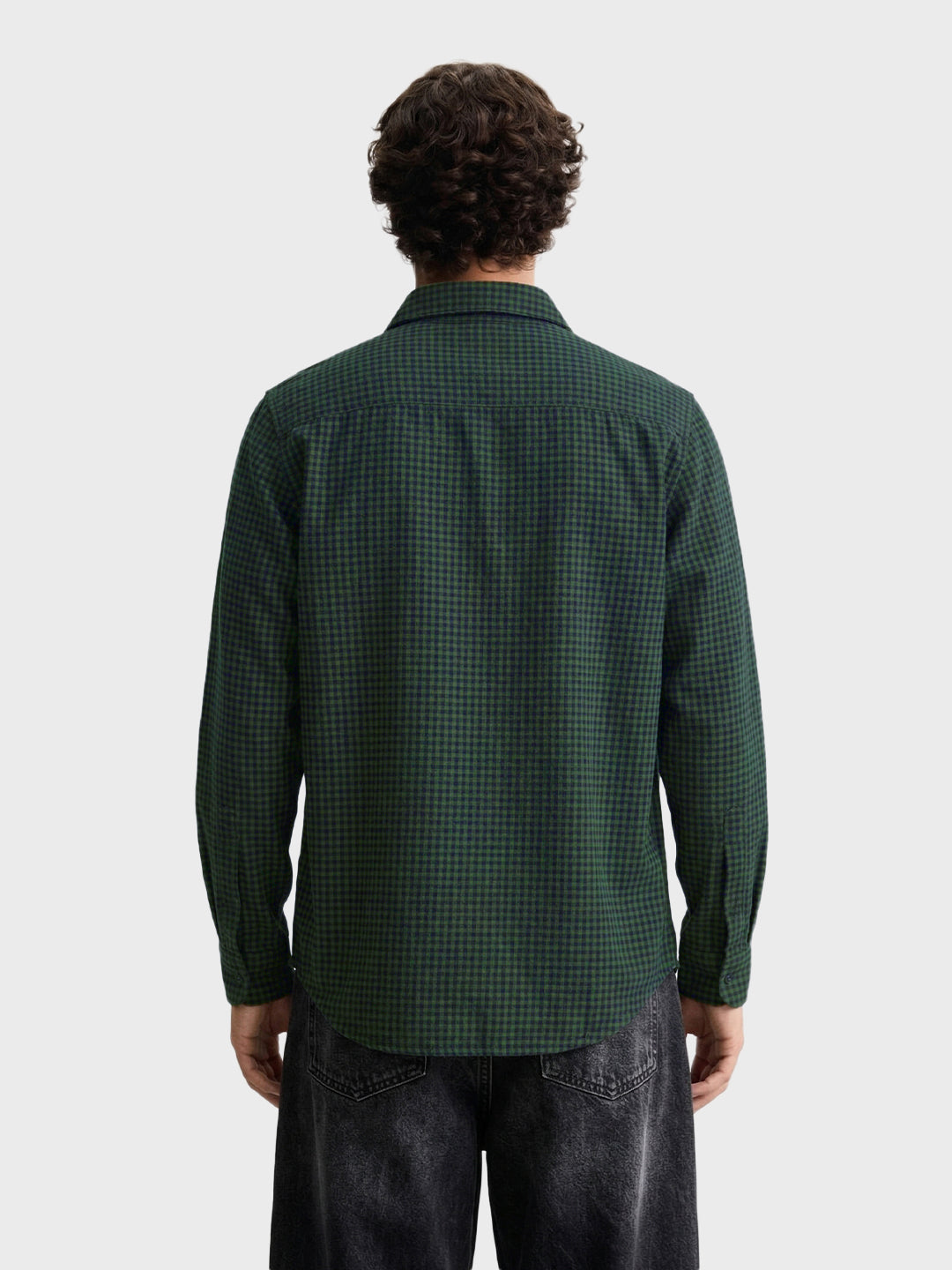 Men's Green Slim Fit Checkered Casual Shirt