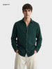 Men's Green Slim Fit Striped Casual Shirt