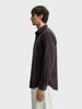 Men's Maroon Slim Fit Striped Casual Shirt