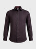 Men's Maroon Slim Fit Striped Casual Shirt