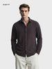 Men's Brown Slim Fit Striped Casual Shirt