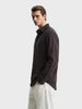 Men's Brown Slim Fit Striped Casual Shirt