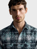 Men's Green Regular Fit Checkered Casual Shirt