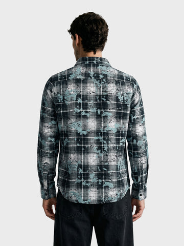 Men's Green Regular Fit Checkered Casual Shirt