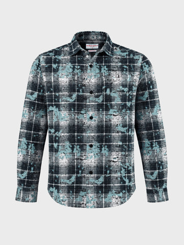 Men's Green Regular Fit Checkered Casual Shirt
