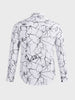 Men's White Slim Fit Printed Party Wear Shirt