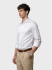 Men's White Slim Fit Solid Casual Shirts
