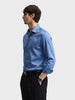 Men's Blue Slim Fit Solid Casual Shirts