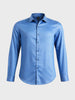 Men's Blue Slim Fit Solid Casual Shirts