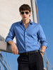 Men's Blue Slim Fit Solid Casual Shirts