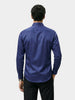 Men's Navy Blue Slim Fit Solid Casual Shirts