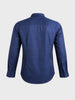 Men's Navy Blue Slim Fit Solid Casual Shirts