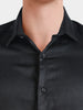 Men's Black Slim Fit Solid Casual Shirts