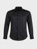Men's Black Slim Fit Solid Casual Shirts