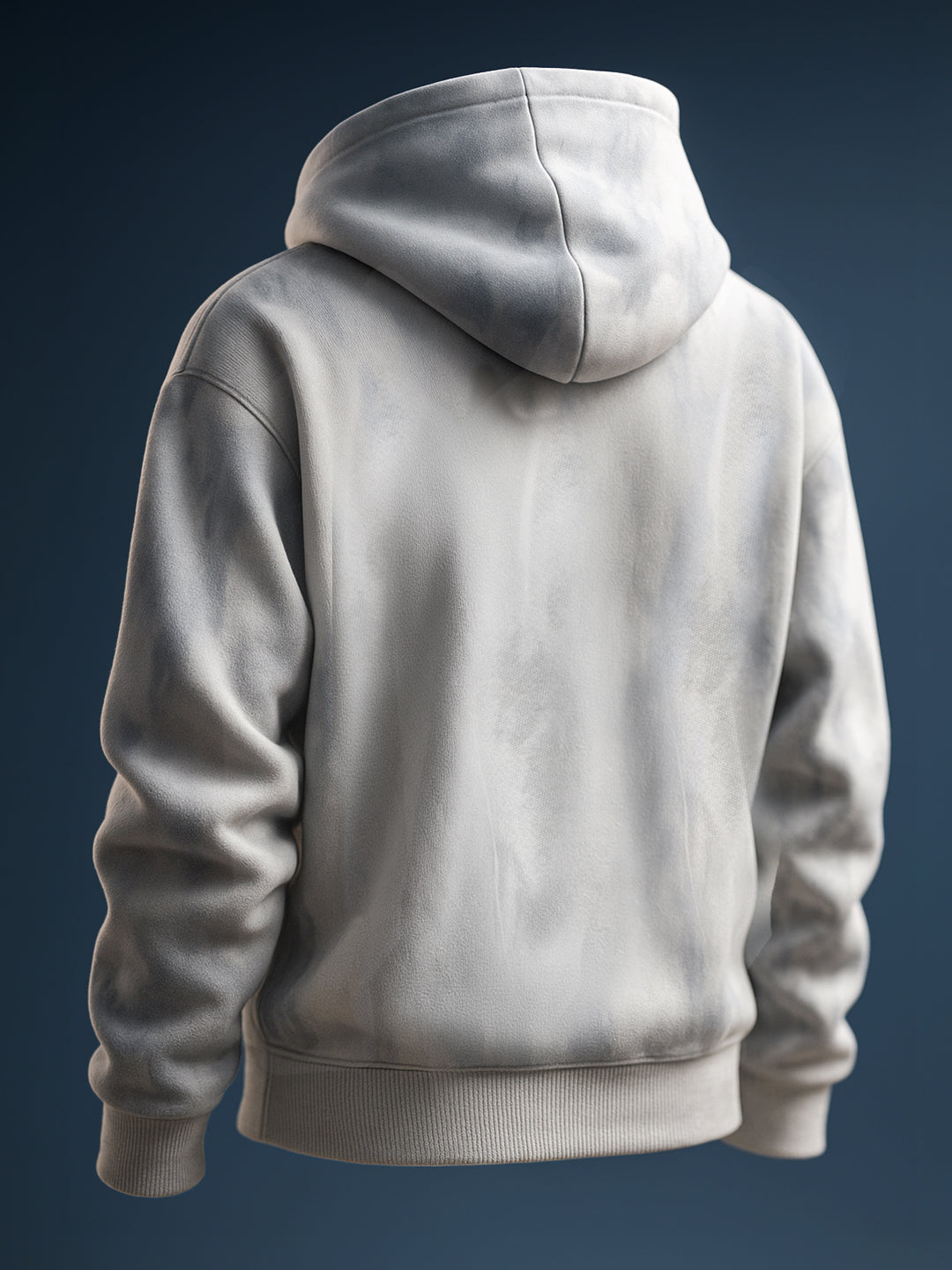 Men's White Oversized Fit Solid Casual Sweatshirt