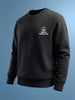 Men's Black Relaxed Fit Embroided Casual Sweatshirt