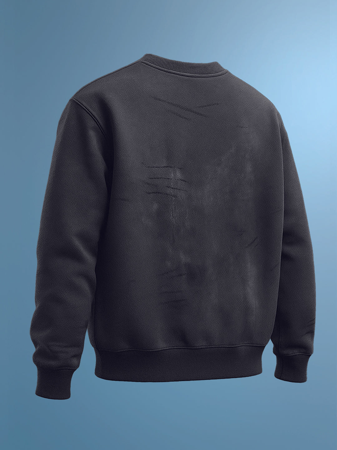 Men's Black Relaxed Fit Printed Casual Sweatshirt