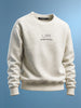 Men's Cream Relaxed Fit Printed Casual Sweatshirt