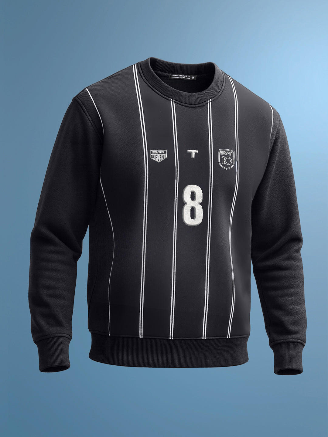 Men's Black Relaxed Fit Printed Casual Sweatshirt