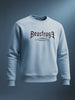 Men's Blue Relaxed Fit Graphic Printed Casual Sweatshirt