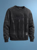 Men's Black Relaxed Fit Embroided Casual Sweatshirt