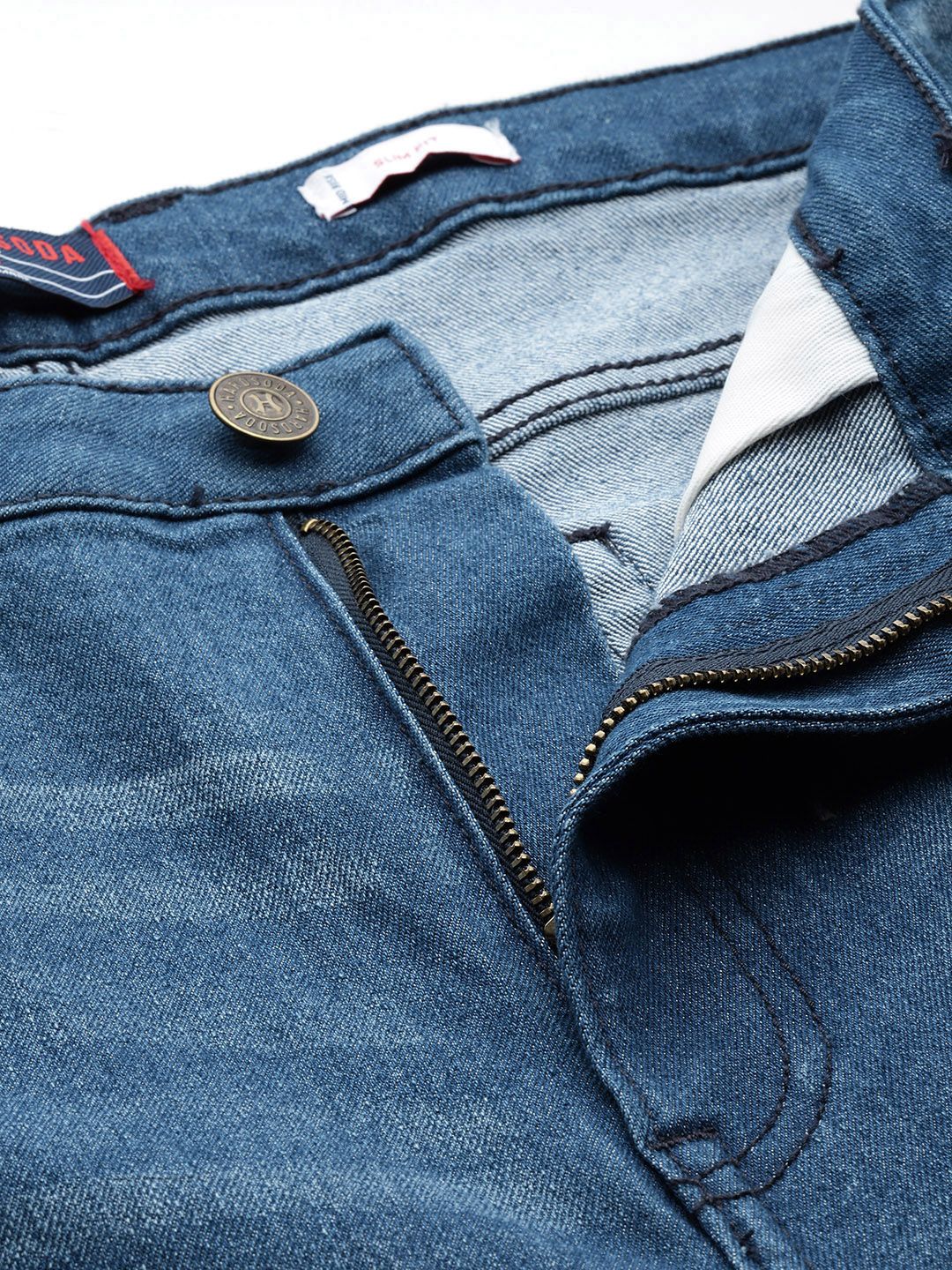 Men's Blue Slim Fit Casual Jeans