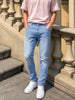Men's Blue Slim Fit Solid casual Jeans