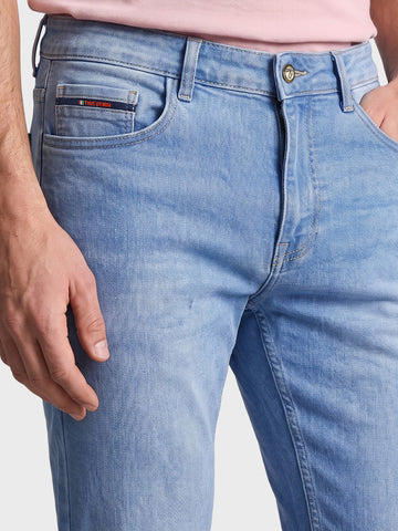 Men's Blue Slim Fit Solid casual Jeans