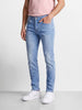 Men's Blue Slim Fit Solid casual Jeans