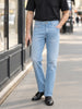 Men's Blue Slim Fit Solid Casual Jeans