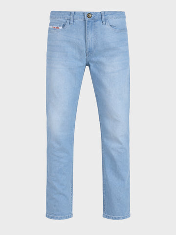 Men's Blue Slim Fit Solid Casual Jeans