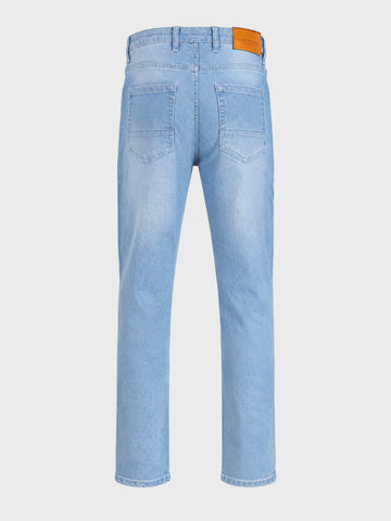 Men's Blue Slim Fit Solid Casual Jeans